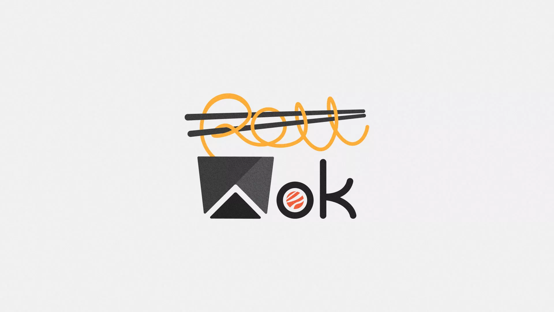 Разработка логотипа суши-бара «Roll Wok Club» в Екатеринбурге